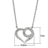 Alamode Rhodium Brass Necklace with AAA Grade CZ in Clear - Alamode
