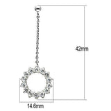 Alamode Rhodium Brass Earrings with AAA Grade CZ in Clear - Alamode - Flyclothing LLC