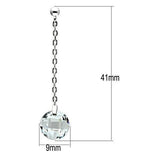 Alamode Rhodium Brass Earrings with AAA Grade CZ in Clear - Alamode