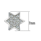 Alamode Rhodium Brass Earrings with AAA Grade CZ in Clear - Alamode - Flyclothing LLC