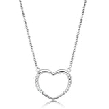 Alamode Rhodium Brass Chain Pendant with AAA Grade CZ in Clear - Alamode