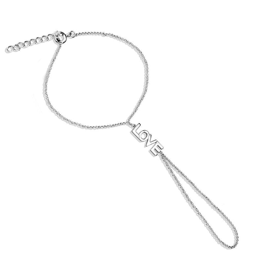 Alamode Rhodium Brass Bracelet with No Stone - Alamode