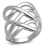 Alamode Rhodium Brass Ring with No Stone - Alamode