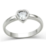 Alamode Rhodium Brass Ring with AAA Grade CZ in Clear - Alamode - Flyclothing LLC