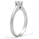 Alamode Rhodium Brass Ring with AAA Grade CZ in Clear - Alamode