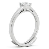 Alamode Rhodium Brass Ring with AAA Grade CZ in Clear - Alamode