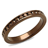 Alamode IP Coffee light Brass Ring with AAA Grade CZ in Brown - Alamode - Flyclothing LLC