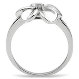Alamode Rhodium Brass Ring with AAA Grade CZ in Clear - Alamode - Flyclothing LLC
