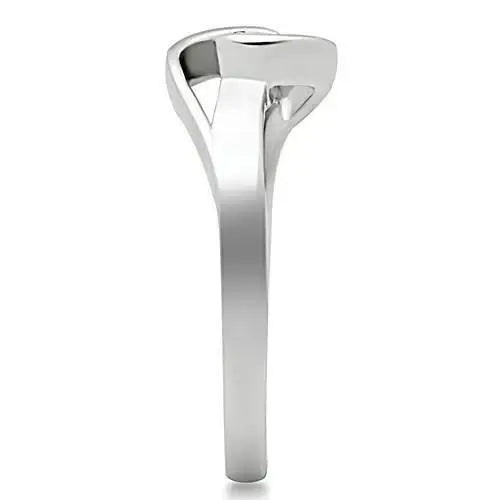 Alamode Rhodium Brass Ring with AAA Grade CZ in Clear - Alamode - Flyclothing LLC
