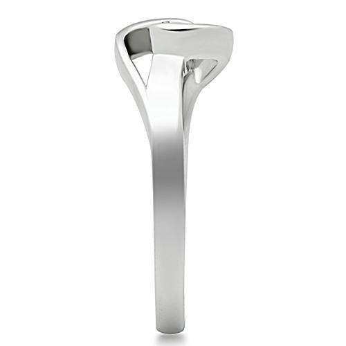 Alamode Rhodium Brass Ring with AAA Grade CZ in Clear - Alamode - Flyclothing LLC