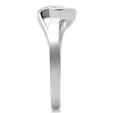 Alamode Rhodium Brass Ring with AAA Grade CZ in Clear - Alamode