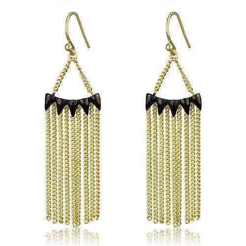 Alamode Gold+Ruthenium Brass Earrings with Top Grade Crystal in Clear - Alamode - Flyclothing LLC