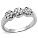 Alamode Rhodium Brass Ring with AAA Grade CZ in Clear - Alamode - Flyclothing LLC