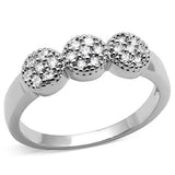 Alamode Rhodium Brass Ring with AAA Grade CZ in Clear - Alamode