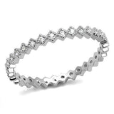Alamode Rhodium Brass Ring with AAA Grade CZ in Clear - Alamode