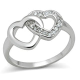 Alamode Rhodium Brass Ring with AAA Grade CZ in Clear - Alamode - Flyclothing LLC
