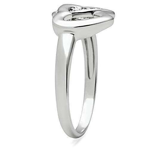 Alamode Rhodium Brass Ring with AAA Grade CZ in Clear - Alamode - Flyclothing LLC