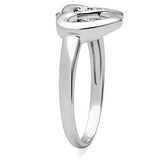 Alamode Rhodium Brass Ring with AAA Grade CZ in Clear - Alamode