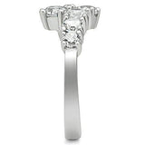 Alamode Rhodium Brass Ring with AAA Grade CZ in Clear - Alamode - Flyclothing LLC
