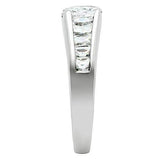 Alamode Rhodium Brass Ring with AAA Grade CZ in Clear - Alamode - Flyclothing LLC