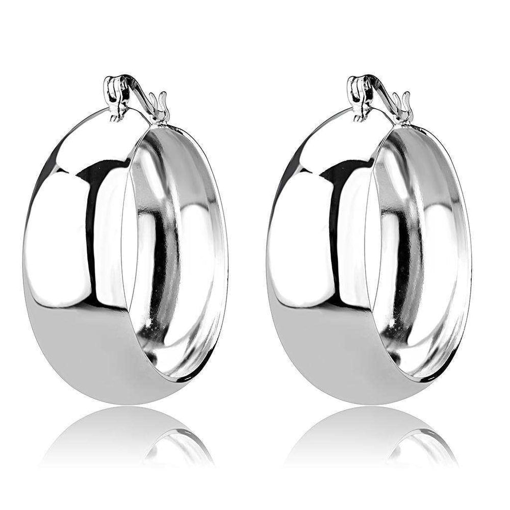 Alamode Rhodium Brass Earrings with No Stone - Alamode - Flyclothing LLC