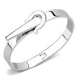 Alamode Rhodium Brass Bangle with No Stone - Alamode