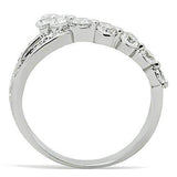 Alamode Rhodium Brass Ring with AAA Grade CZ in Clear - Alamode - Flyclothing LLC