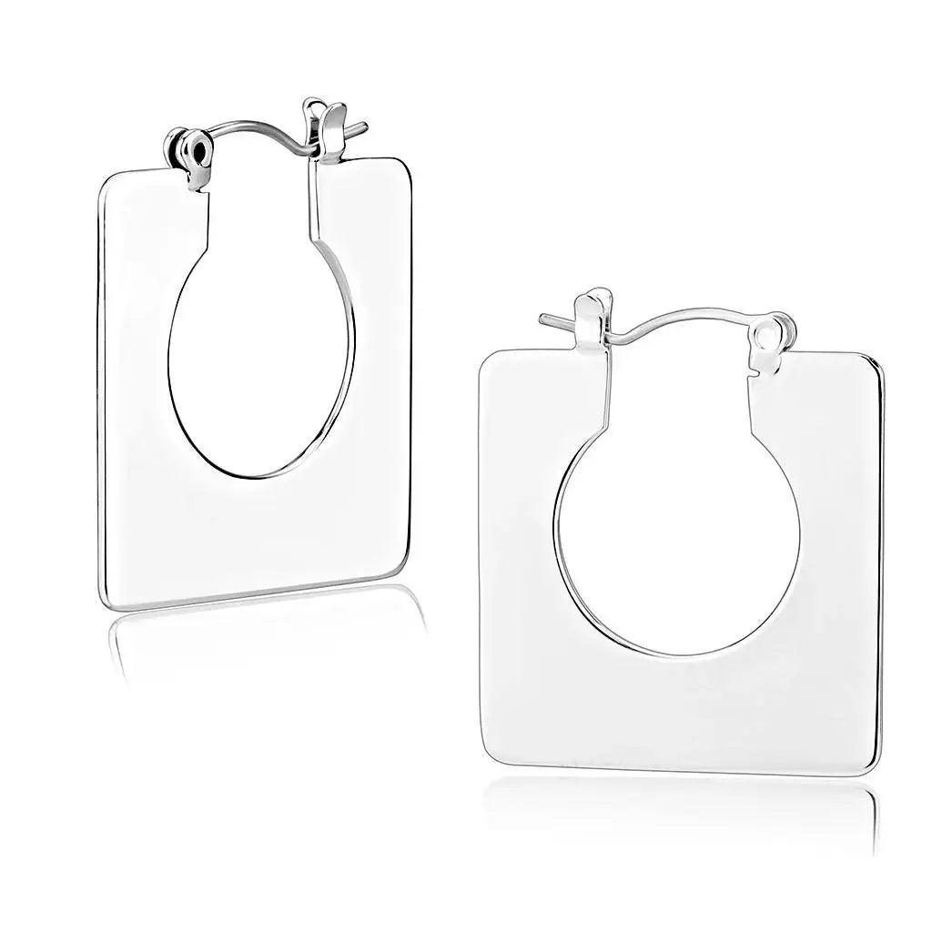 Alamode Rhodium Brass Earrings with No Stone - Alamode - Flyclothing LLC