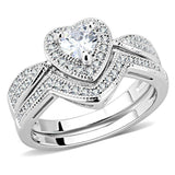 Alamode Rhodium Brass Ring with AAA Grade CZ in Clear - Alamode - Flyclothing LLC