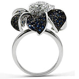 Alamode Rhodium + Ruthenium Brass Ring with AAA Grade CZ in Montana - Alamode - Flyclothing LLC