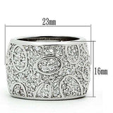 Alamode Rhodium Brass Ring with AAA Grade CZ in Clear - Alamode - Flyclothing LLC