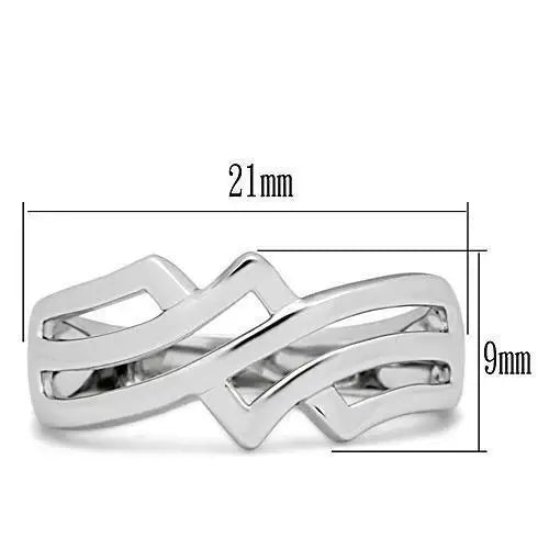 Alamode Rhodium Brass Ring with No Stone - Alamode - Flyclothing LLC