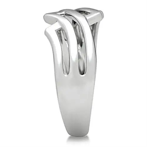 Alamode Rhodium Brass Ring with No Stone - Alamode - Flyclothing LLC