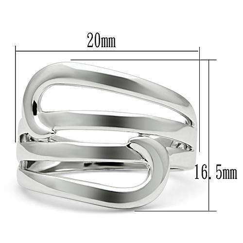 Alamode Rhodium Brass Ring with No Stone - Alamode - Flyclothing LLC