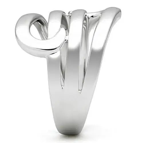 Alamode Rhodium Brass Ring with No Stone - Alamode - Flyclothing LLC