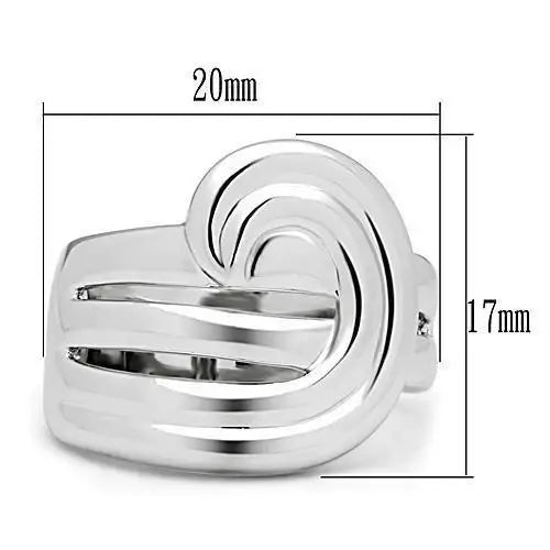 Alamode Rhodium Brass Ring with No Stone - Alamode - Flyclothing LLC