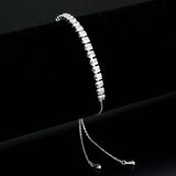 Alamode Rhodium Brass Bracelet with AAA Grade CZ in Clear - Alamode - Flyclothing LLC