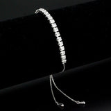 Alamode Rhodium Brass Bracelet with AAA Grade CZ in Clear - Alamode