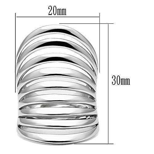 Alamode Rhodium Brass Ring with No Stone - Alamode - Flyclothing LLC