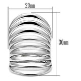 Alamode Rhodium Brass Ring with No Stone - Alamode - Flyclothing LLC