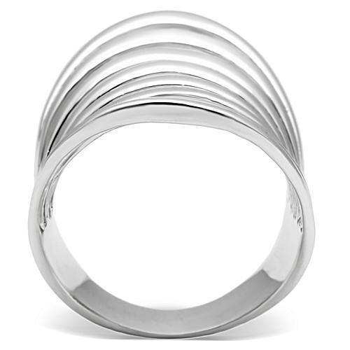 Alamode Rhodium Brass Ring with No Stone - Alamode - Flyclothing LLC