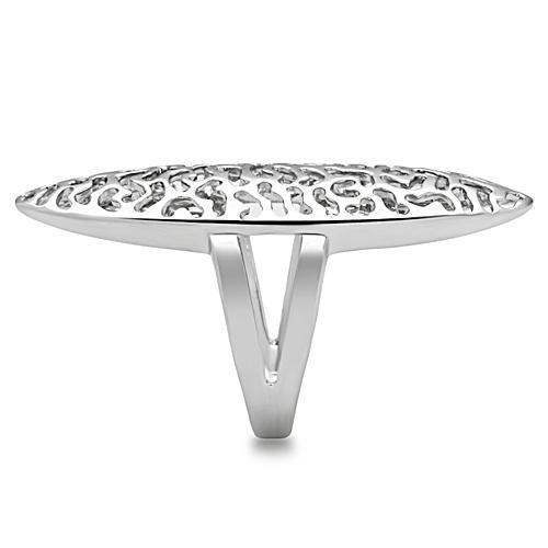 Alamode Rhodium Brass Ring with No Stone - Alamode - Flyclothing LLC