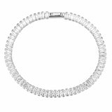 Alamode Rhodium Brass Bracelet with AAA Grade CZ in Clear - Alamode