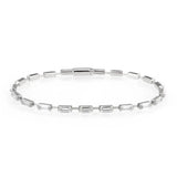Alamode Rhodium Brass Bracelet with AAA Grade CZ in Clear - Alamode - Flyclothing LLC