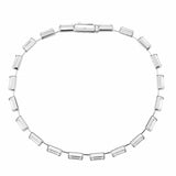 Alamode Rhodium Brass Bracelet with AAA Grade CZ in Clear - Alamode - Flyclothing LLC