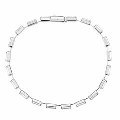 Alamode Rhodium Brass Bracelet with AAA Grade CZ in Clear - Alamode
