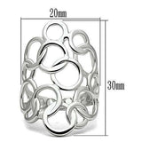 Alamode Rhodium Brass Ring with No Stone - Alamode - Flyclothing LLC