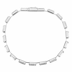 Alamode Rhodium Brass Bracelet with AAA Grade CZ in Clear - Alamode