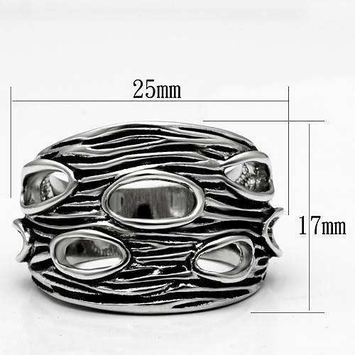 Alamode Rhodium Brass Ring with No Stone - Alamode - Flyclothing LLC