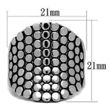Alamode Rhodium Brass Ring with No Stone - Alamode - Flyclothing LLC